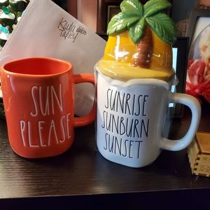 NWT Rae Dunn Summer mug set with topper